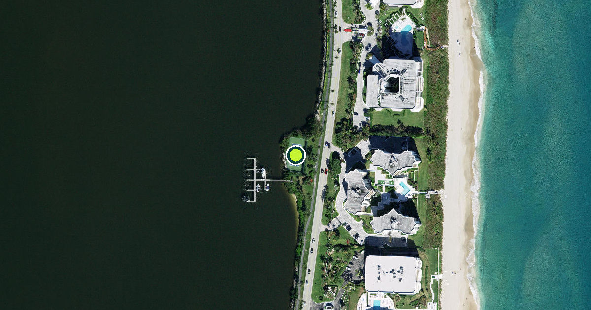 Satellite view of Palm Beach Pickleball Courts