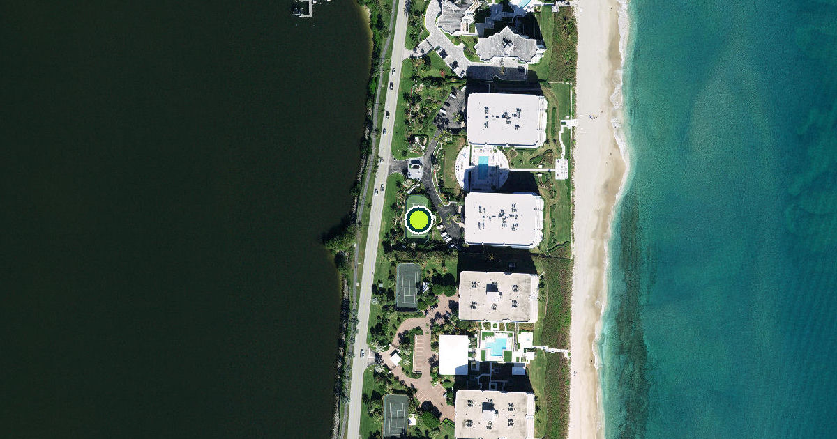 Satellite view of Palm Beach Pickleball Courts