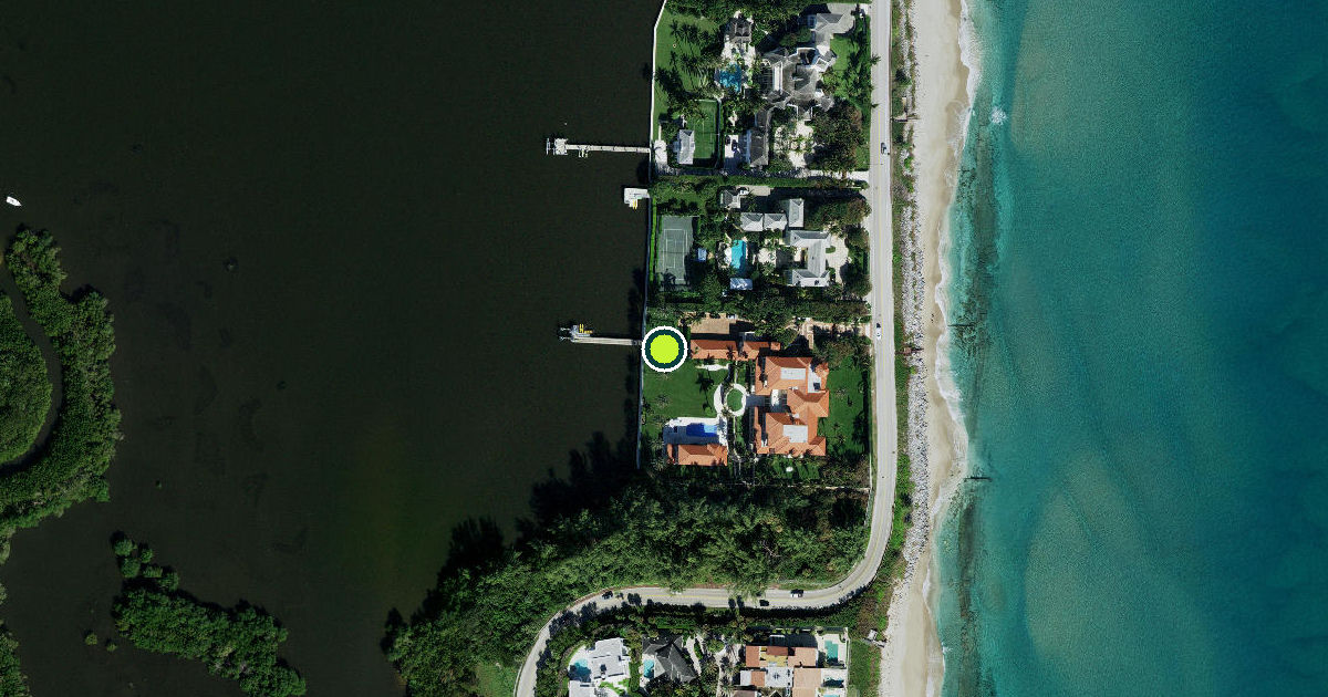 Satellite view of Palm Beach Pickleball Courts