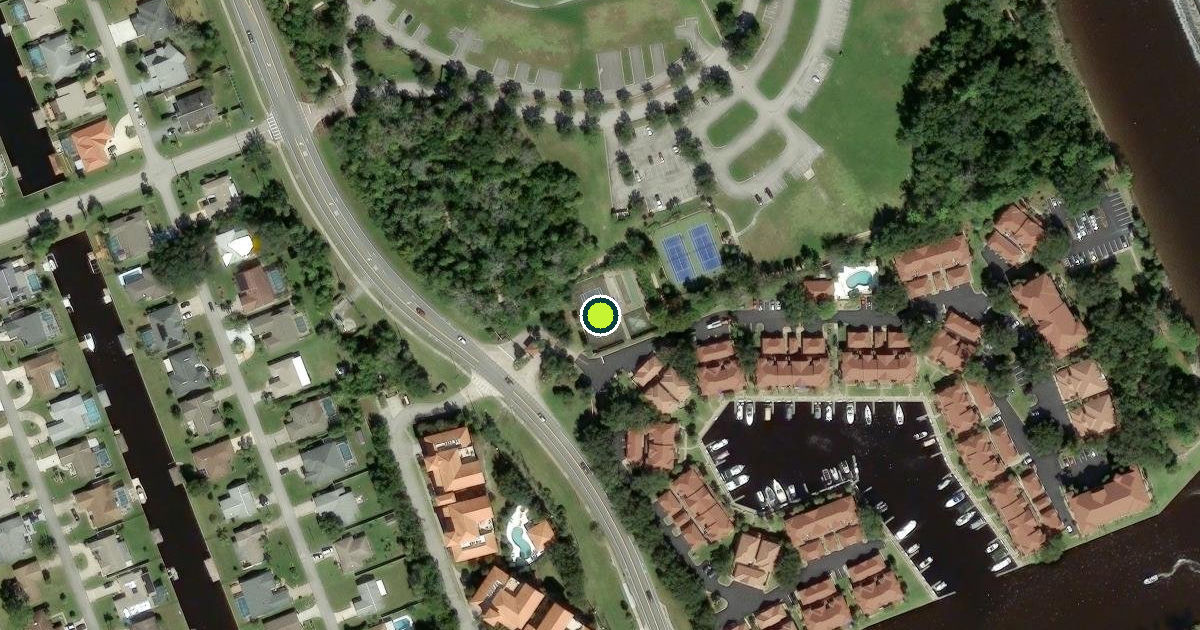Satellite view of Palm Coast Pickleball Courts