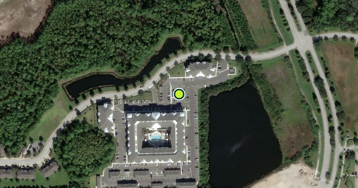 Satellite view of Palm Coast Pickleball Courts