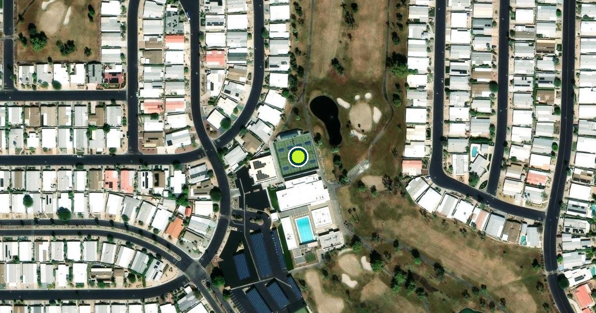 Satellite view of Palm Desert Pickleball Courts