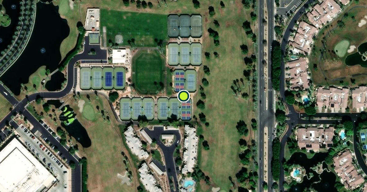 Satellite view of Palm Desert Pickleball Courts