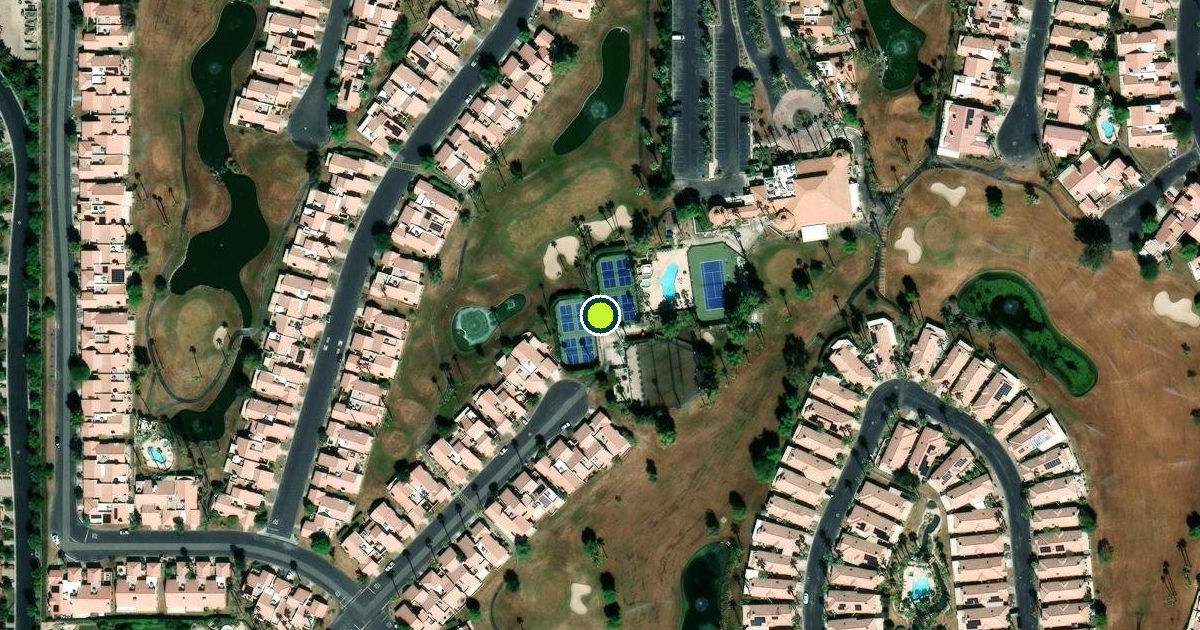 Satellite view of Palm Desert Pickleball Courts