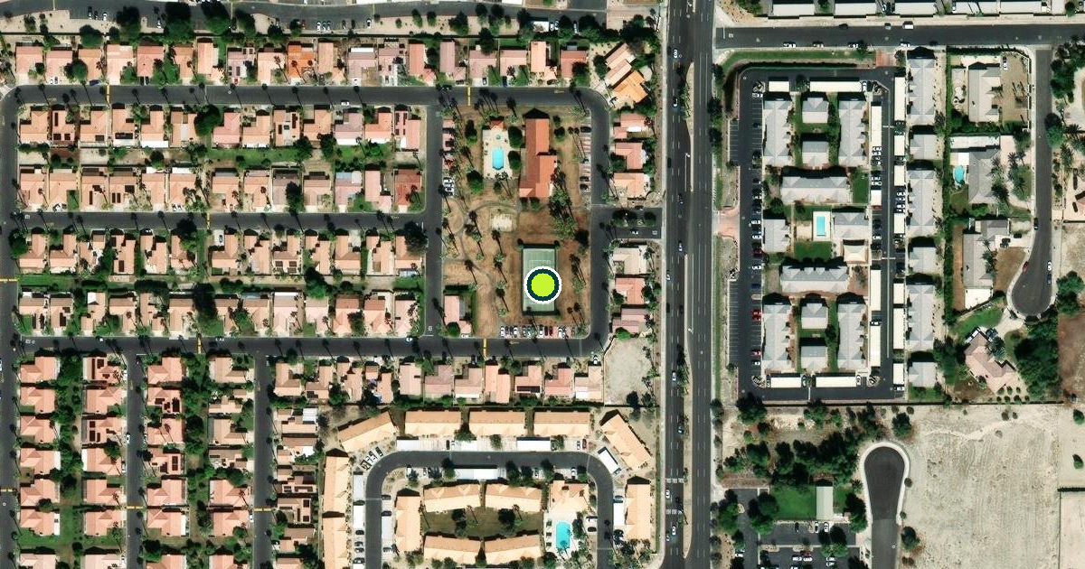 Satellite view of Palm Desert Pickleball Courts