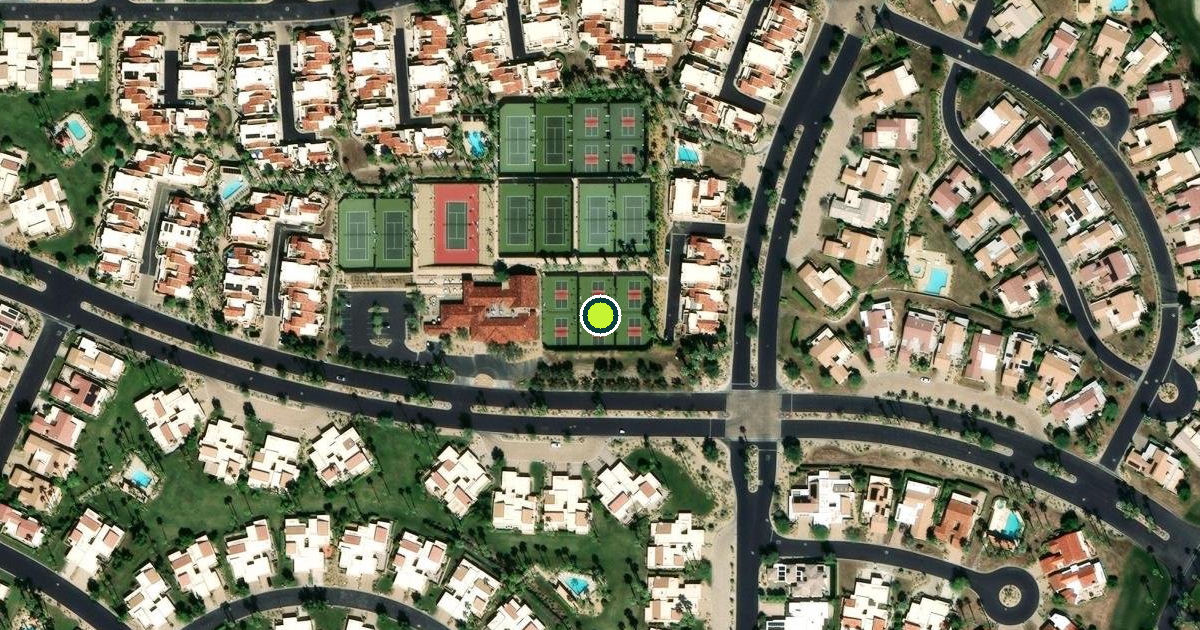 Satellite view of Palm Desert Pickleball Courts