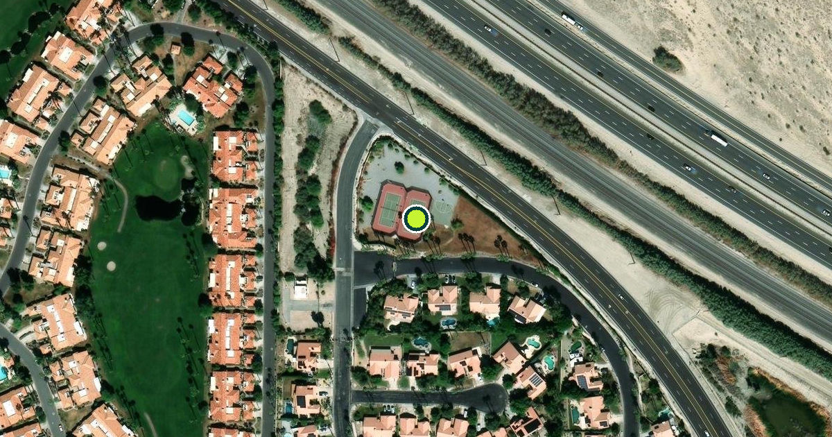 Satellite view of Palm Desert Pickleball Courts