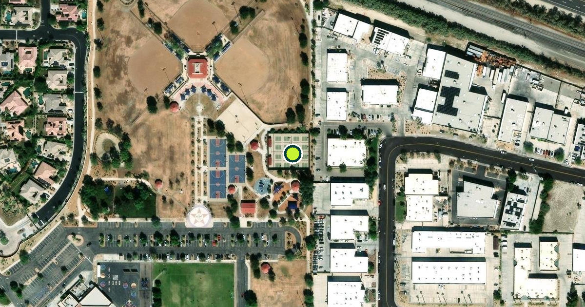 Satellite view of Palm Desert Pickleball Courts