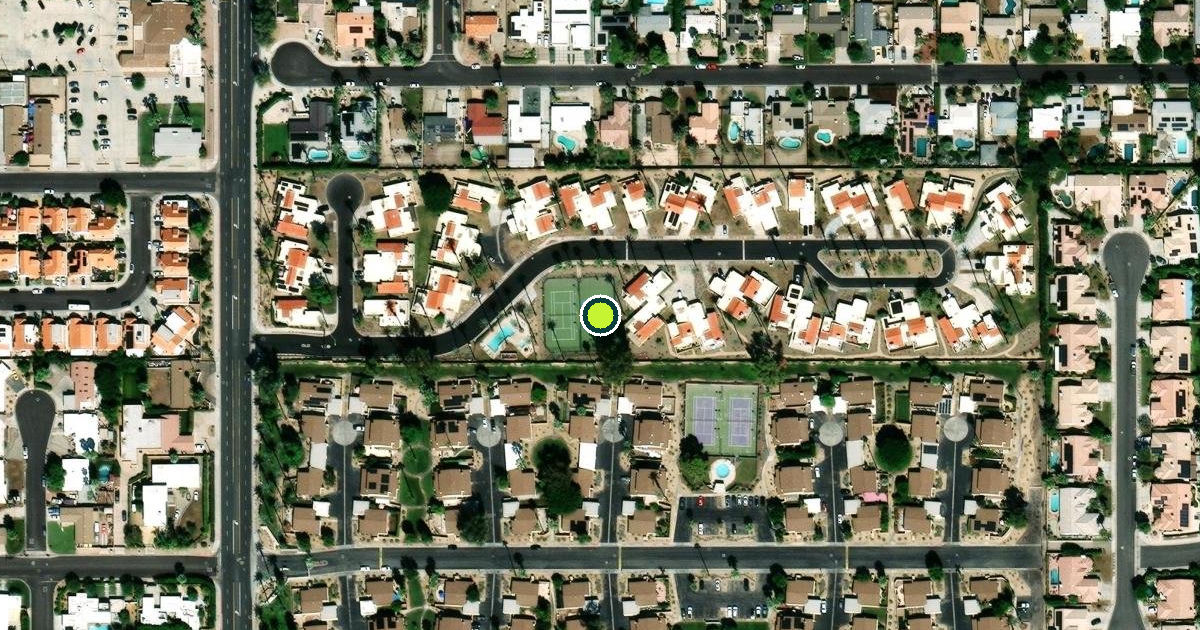 Satellite view of Palm Desert Pickleball Courts