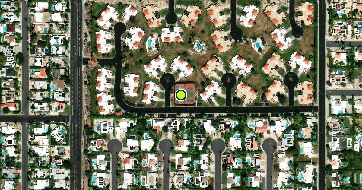 Satellite view of Palm Springs Pickleball Courts