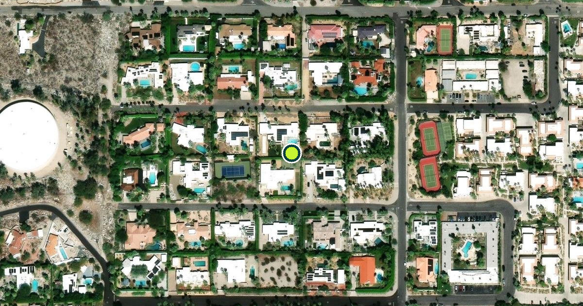 Satellite view of Palm Springs Pickleball Courts