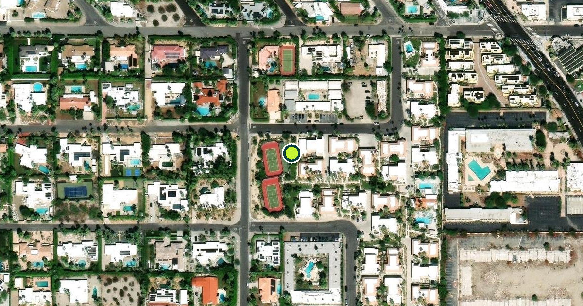 Satellite view of Palm Springs Pickleball Courts