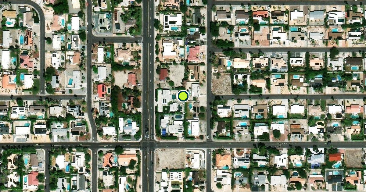 Satellite view of Palm Springs Pickleball Courts