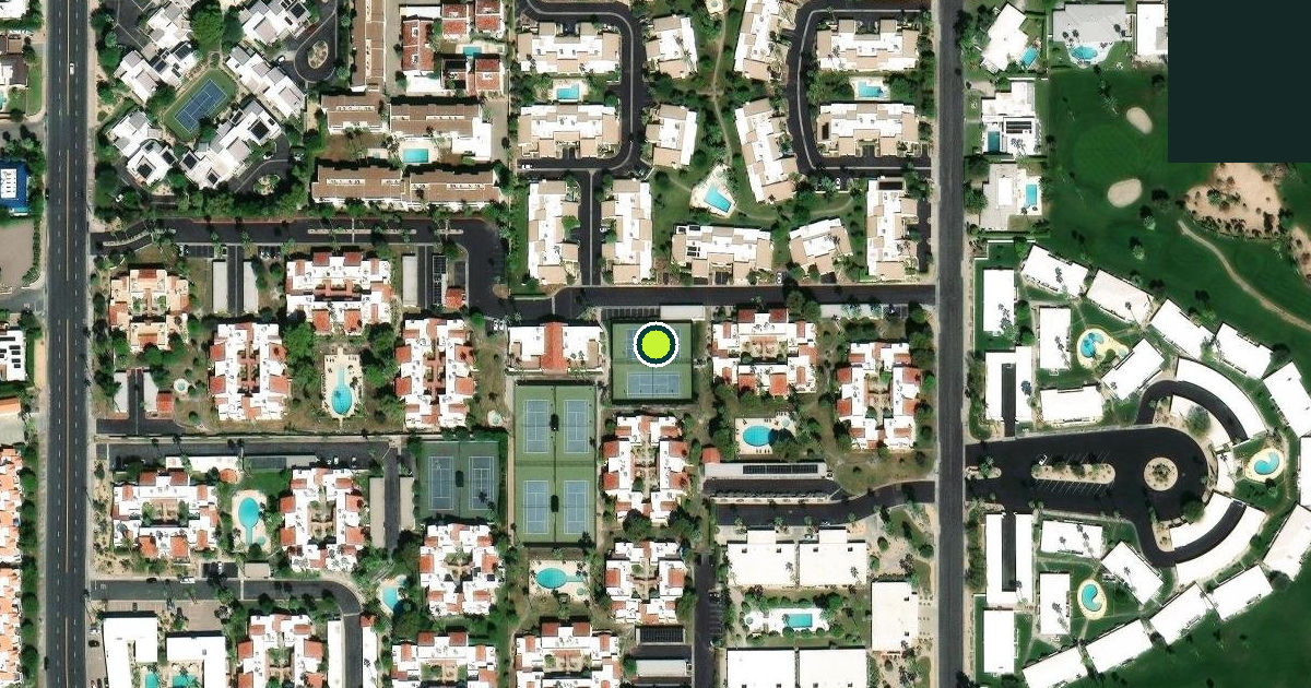 Satellite view of Palm Springs Pickleball Courts