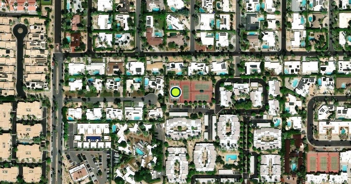 Satellite view of Palm Springs Pickleball Courts