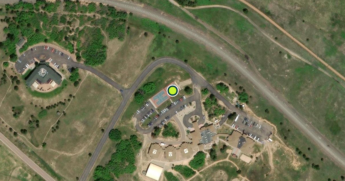 Satellite view of Palmer Lake Pickleball Courts