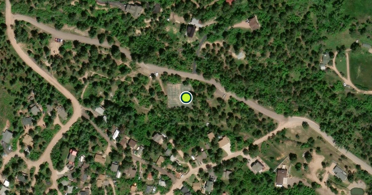 Satellite view of Palmer Lake Pickleball Courts
