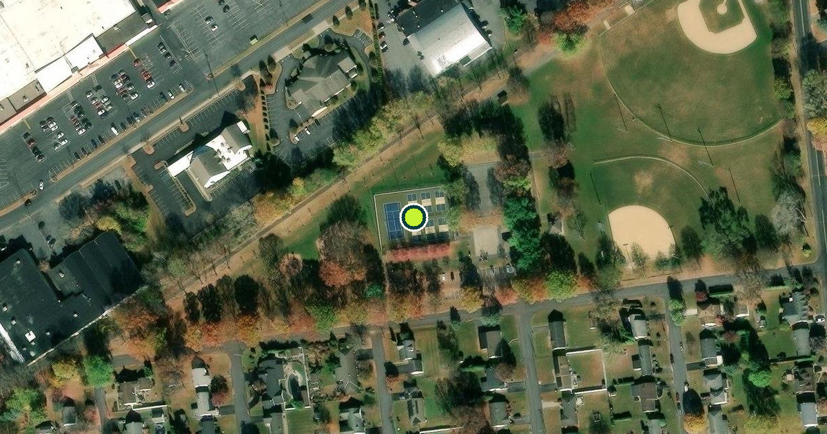 Satellite view of Palmer Township Pickleball Courts