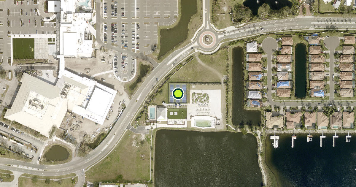 Satellite view of Palmetto Pickleball Courts