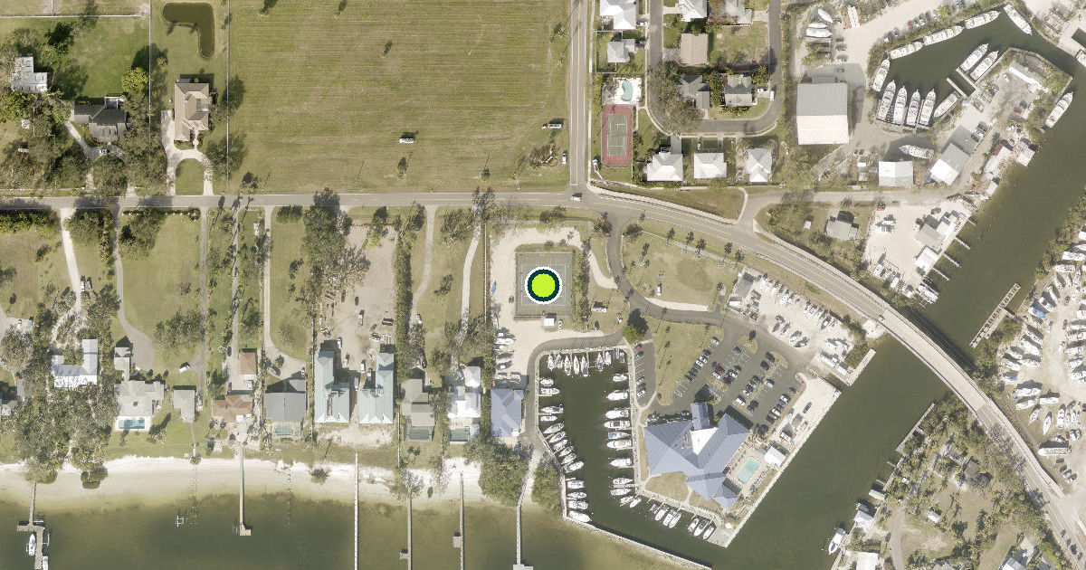 Satellite view of Palmetto Pickleball Courts