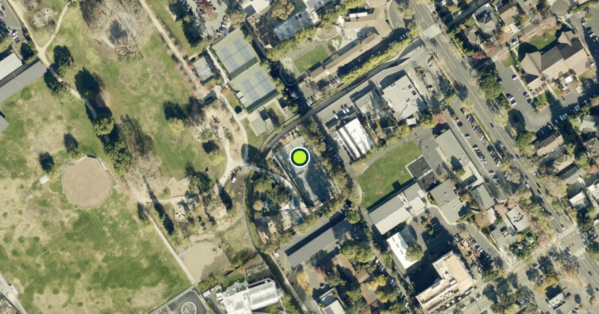Satellite view of Palo Alto Pickleball Courts