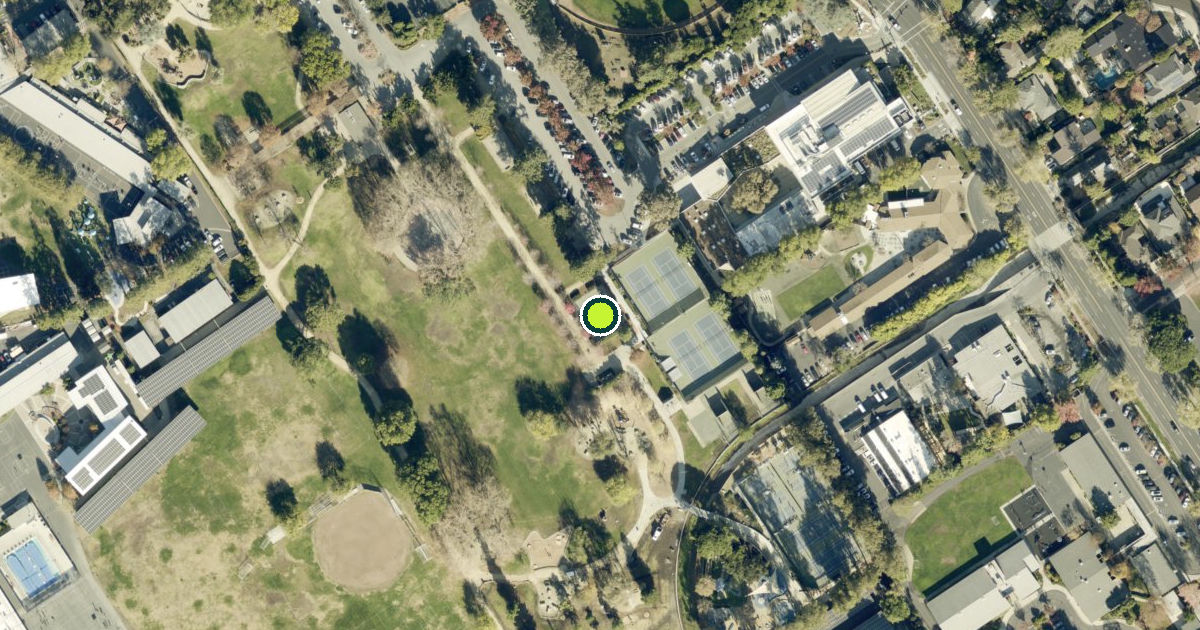 Satellite view of Palo Alto Pickleball Courts