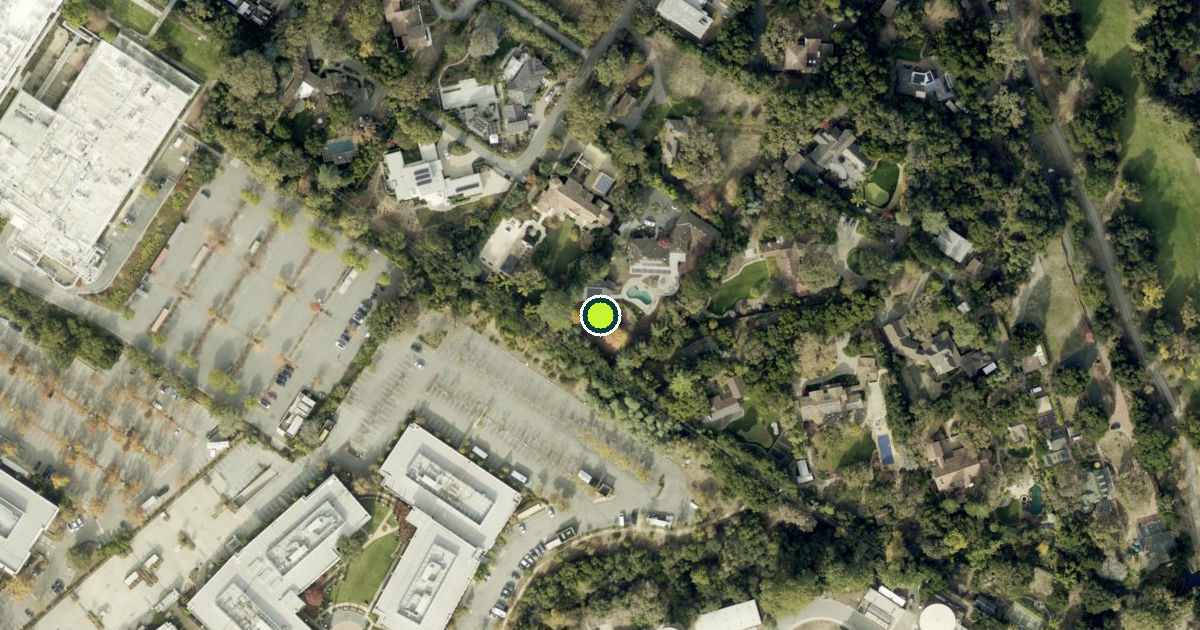Satellite view of Palo Alto Pickleball Courts