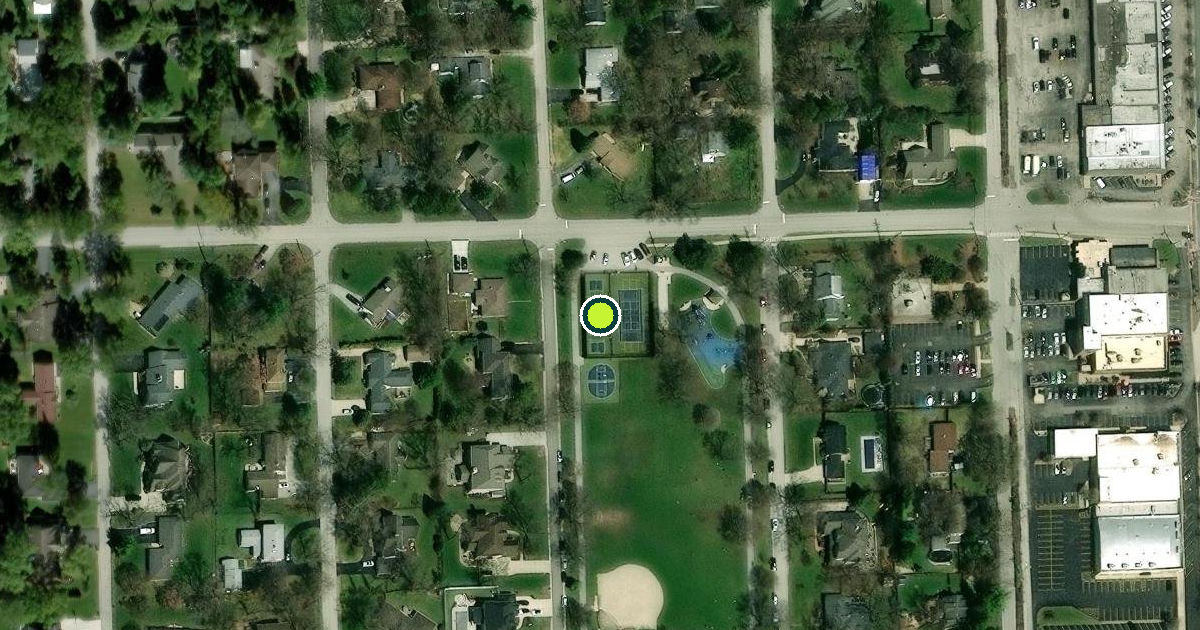 Satellite view of Palos Heights Pickleball Courts