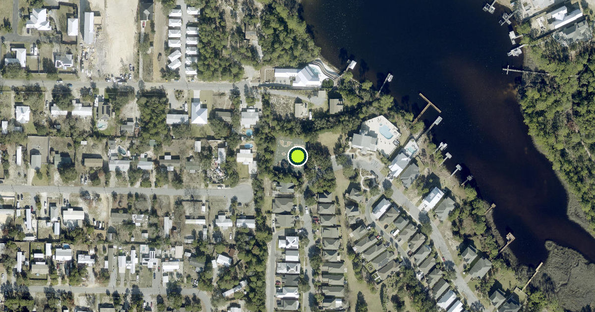 Satellite view of Panama City Beach Pickleball Courts