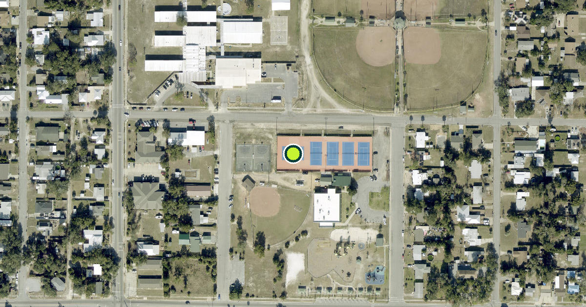 Satellite view of Panama City Pickleball Courts