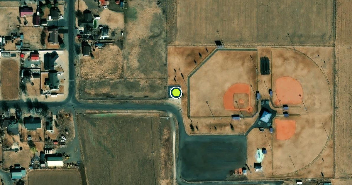 Satellite view of Panguitch Pickleball Courts