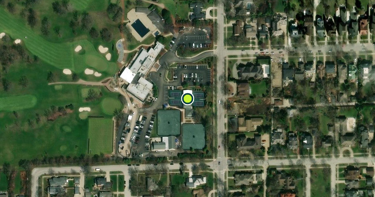 Satellite view of Park Ridge Pickleball Courts