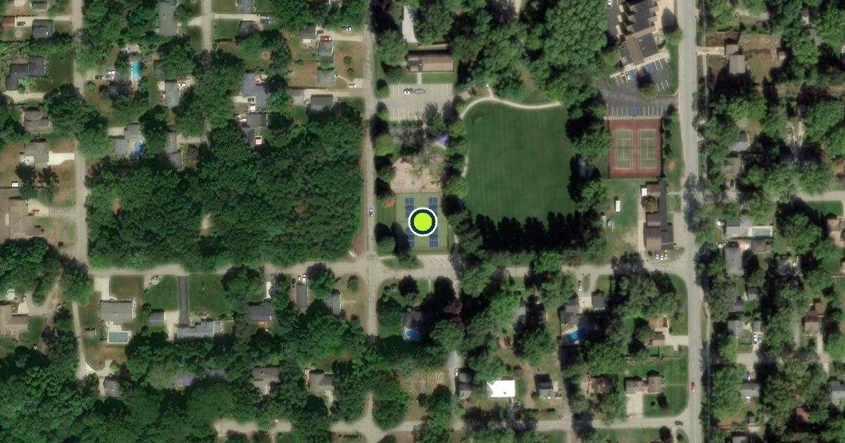 Satellite view of Park Township Pickleball Courts