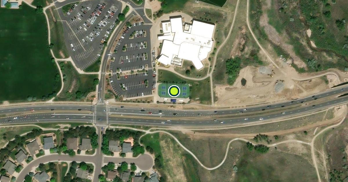 Satellite view of Parker Pickleball Courts