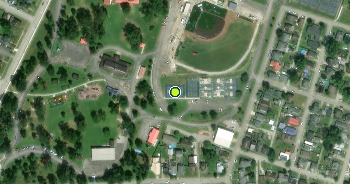 Satellite view of Parkersburg Pickleball Courts