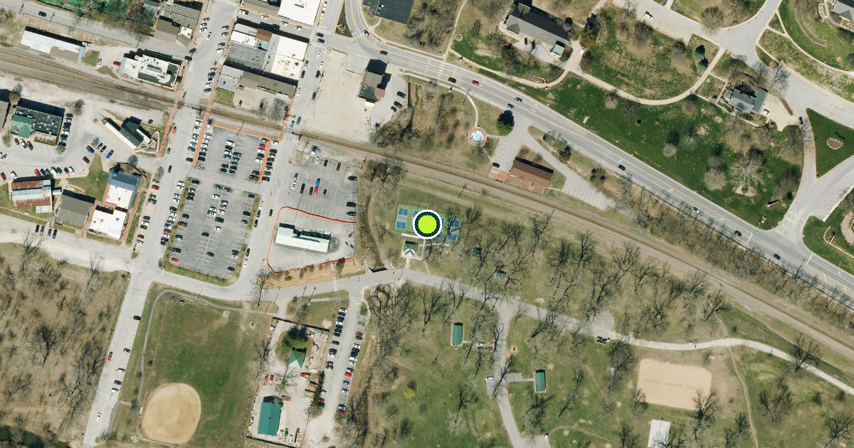 Satellite view of Parkville Pickleball Courts