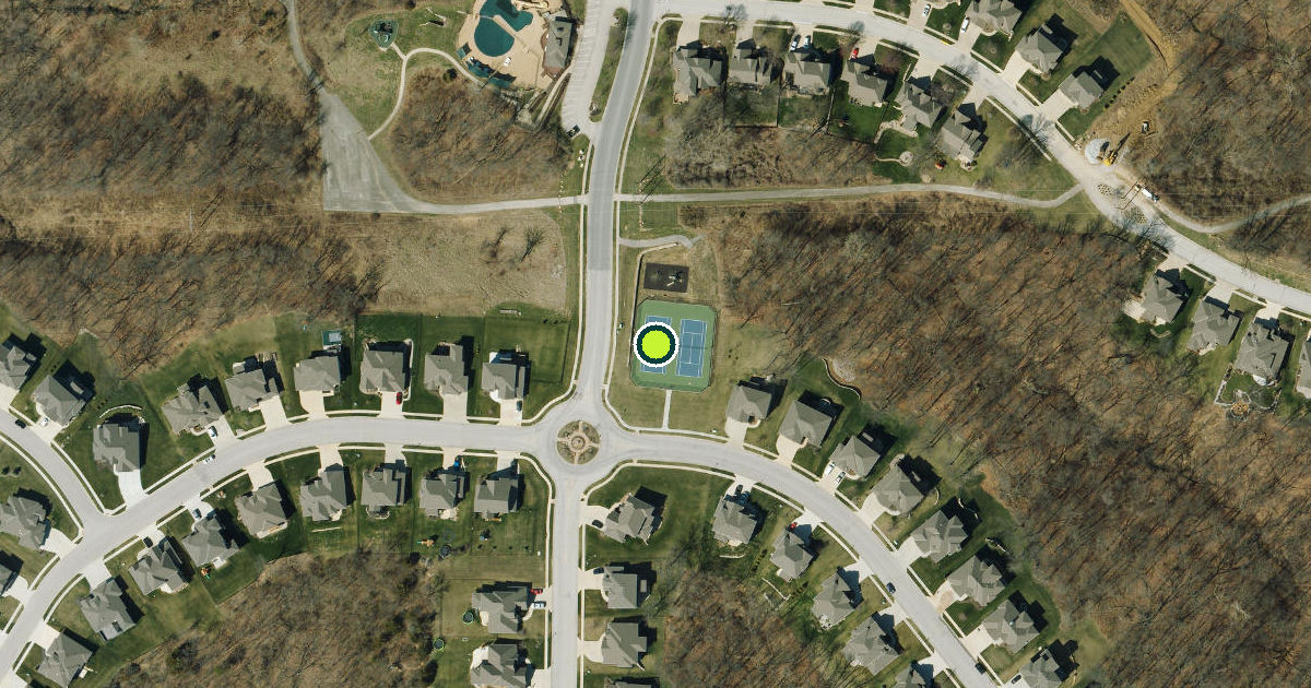 Satellite view of Parkville Pickleball Courts