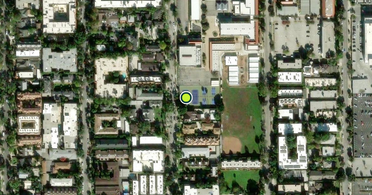 Satellite view of Pasadena Pickleball Courts