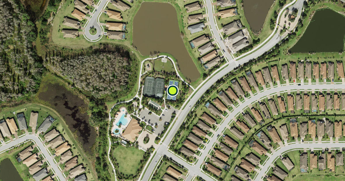 Satellite view of Pasco County Pickleball Courts