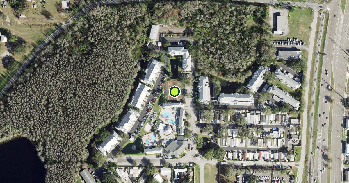 Satellite view of Pasco County Pickleball Courts