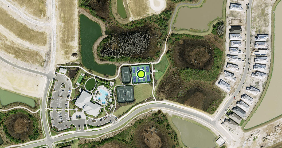 Satellite view of Pasco County Pickleball Courts