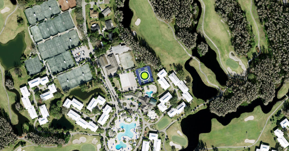 Satellite view of Pasco County Pickleball Courts