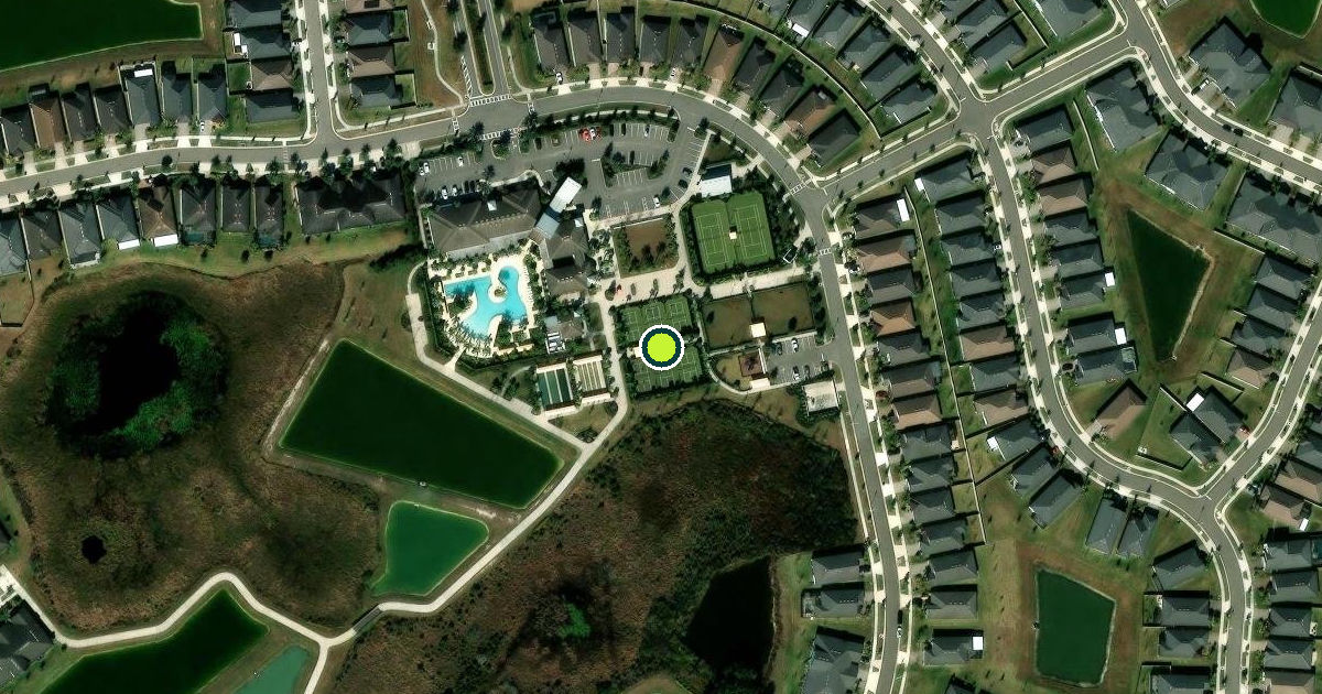 Satellite view of Pasco County Pickleball Courts