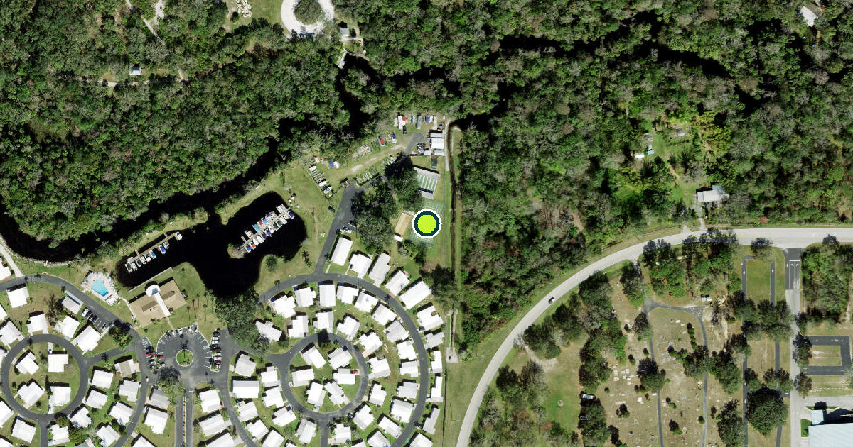 Satellite view of Pasco County Pickleball Courts