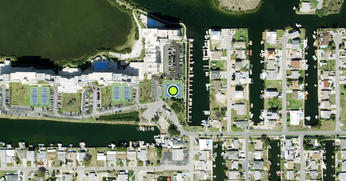 Satellite view of Pasco County Pickleball Courts