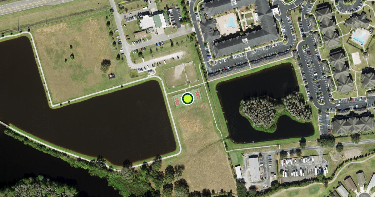 Satellite view of Pasco County Pickleball Courts