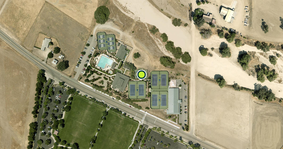 Satellite view of Paso Robles Pickleball Courts