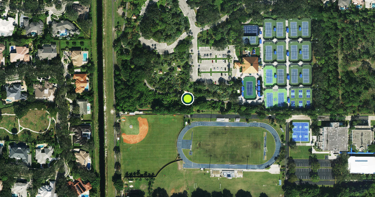 Satellite view of Patch Reef Covered Pickleball Courts