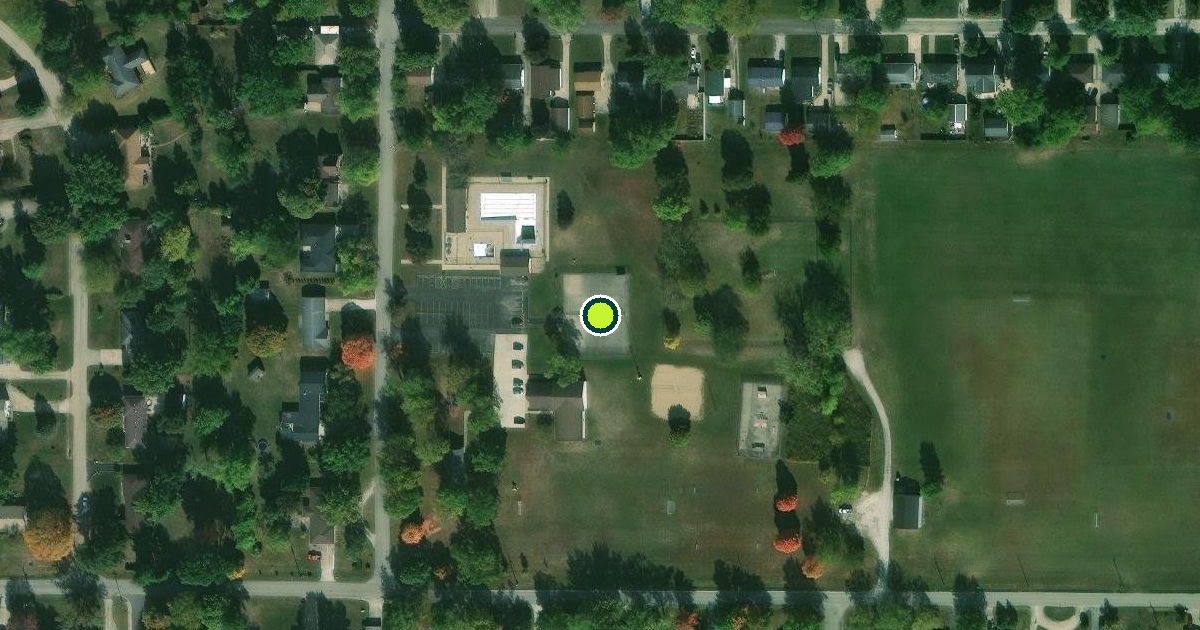 Satellite view of Paxton Pickleball Courts