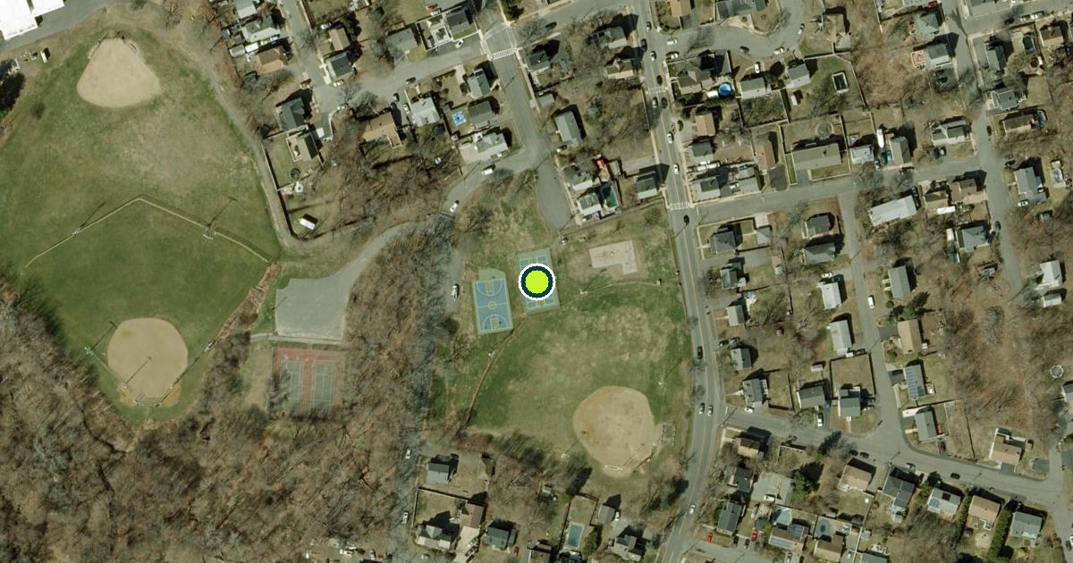 Satellite view of Peabody Pickleball Courts